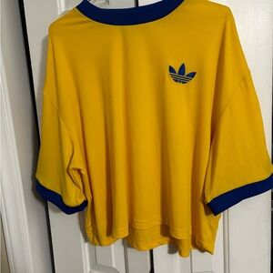 Adidas Golden Yellow Tee with Navy Highlights